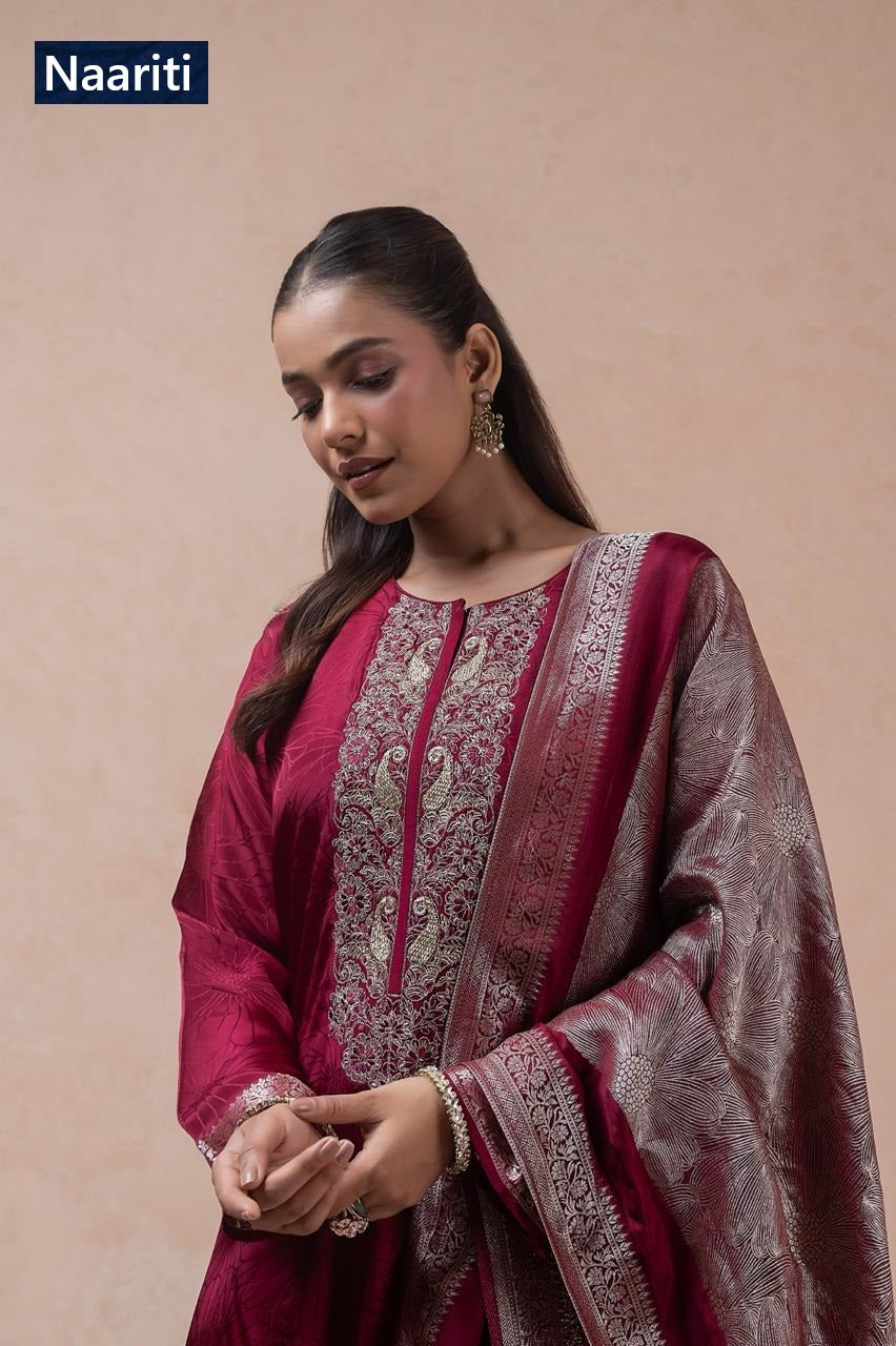 Abhirya 2764 Naariti Silk Jacquard Pant Style Suits Wholesale