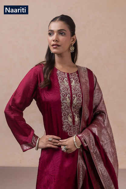 Abhirya 2764 Naariti Silk Jacquard Pant Style Suits Wholesale