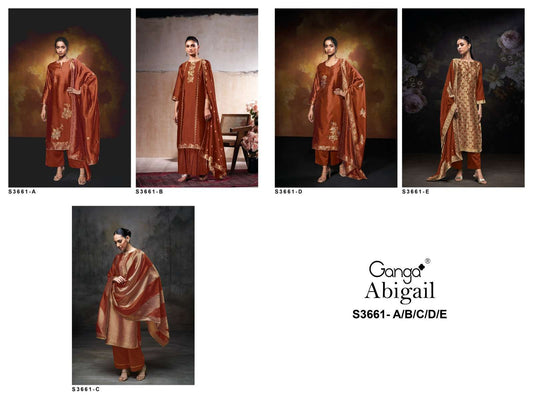 Abigail 3661 Ganga Pure Viscose Plazzo Style Suits Exporter India