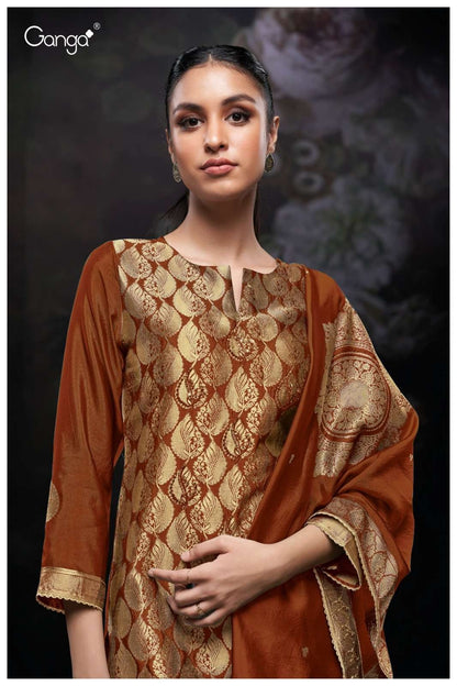 Abigail 3661 Ganga Pure Viscose Plazzo Style Suits Exporter India