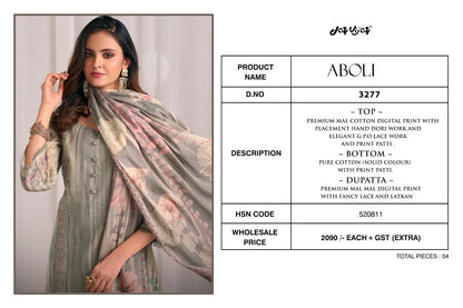 Aboli Jay Vijay Mal Cotton Pant Style Suits Exporter