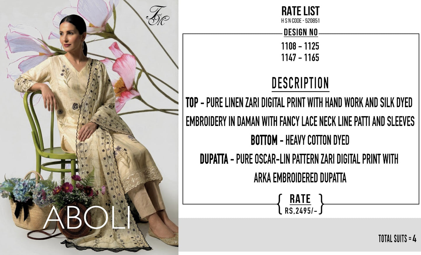 Aboli Tm Linen Pant Style Suits Exporter Gujarat
