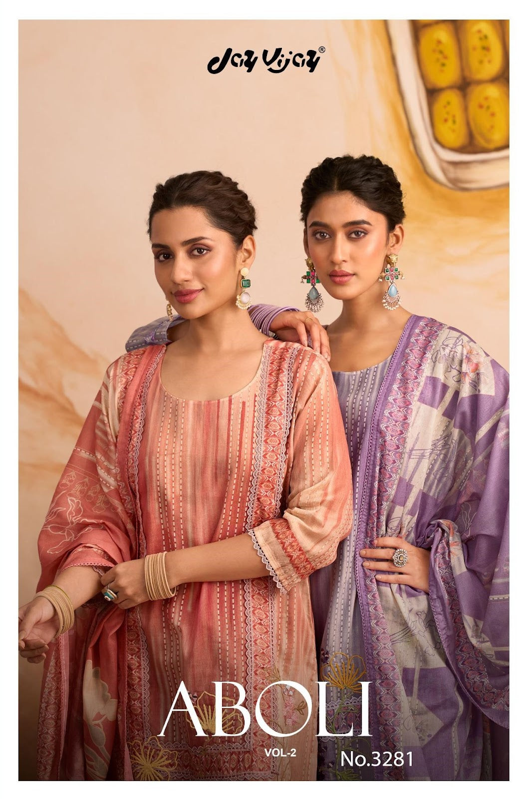 Aboli Vol 2 Jay Vijay Mal Cotton Pant Style Suits Wholesale Rate