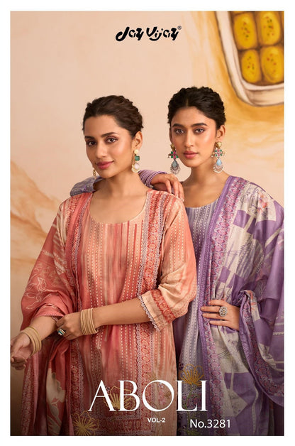 Aboli Vol 2 Jay Vijay Mal Cotton Pant Style Suits Wholesale Rate
