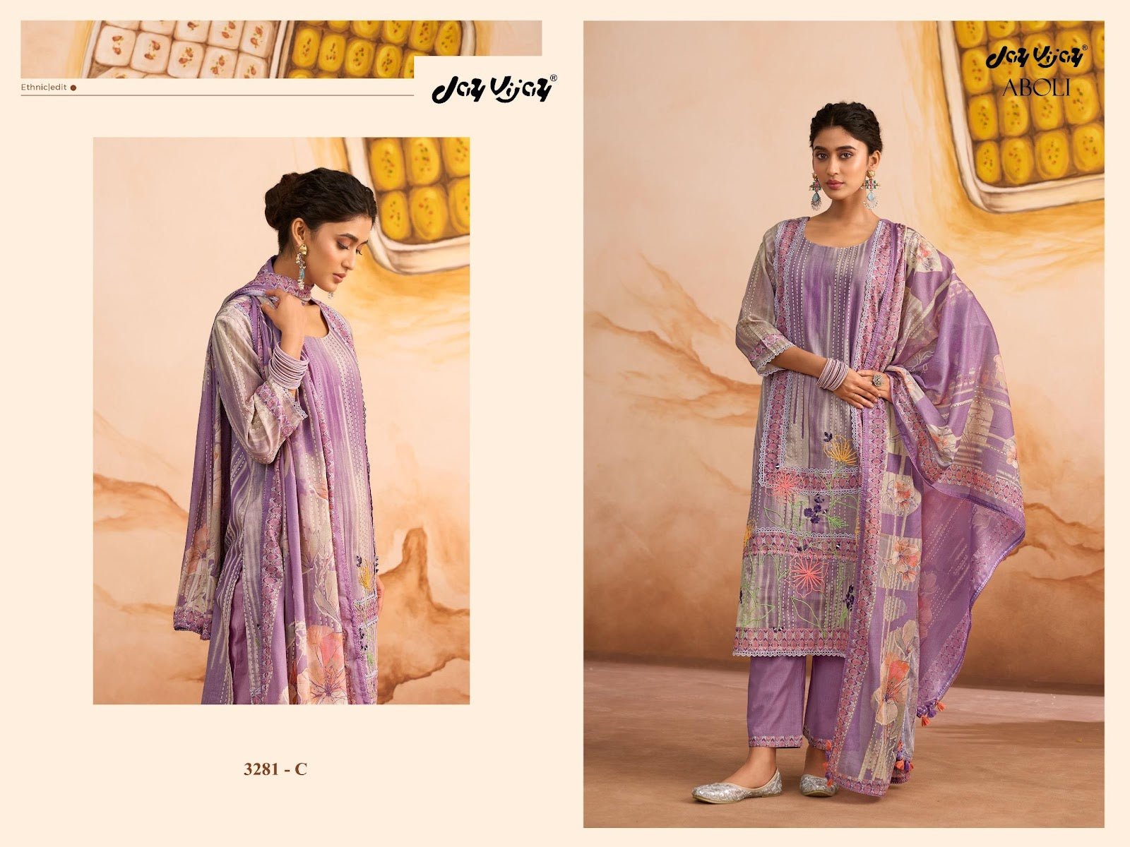Aboli Vol 2 Jay Vijay Mal Cotton Pant Style Suits Wholesale Rate