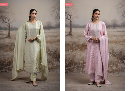 Abreen Naariti Muslin Jacquard Pant Style Suits Wholesale Price