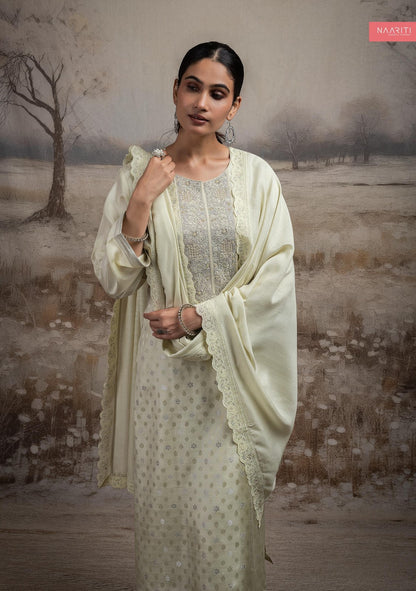 Abreen Naariti Muslin Jacquard Pant Style Suits Wholesale Price