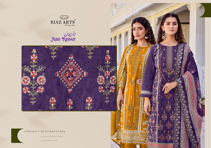 Abu Rehan Riaz Art Lawn Cotton Karachi Salwar Suits Manufacturer Gujarat