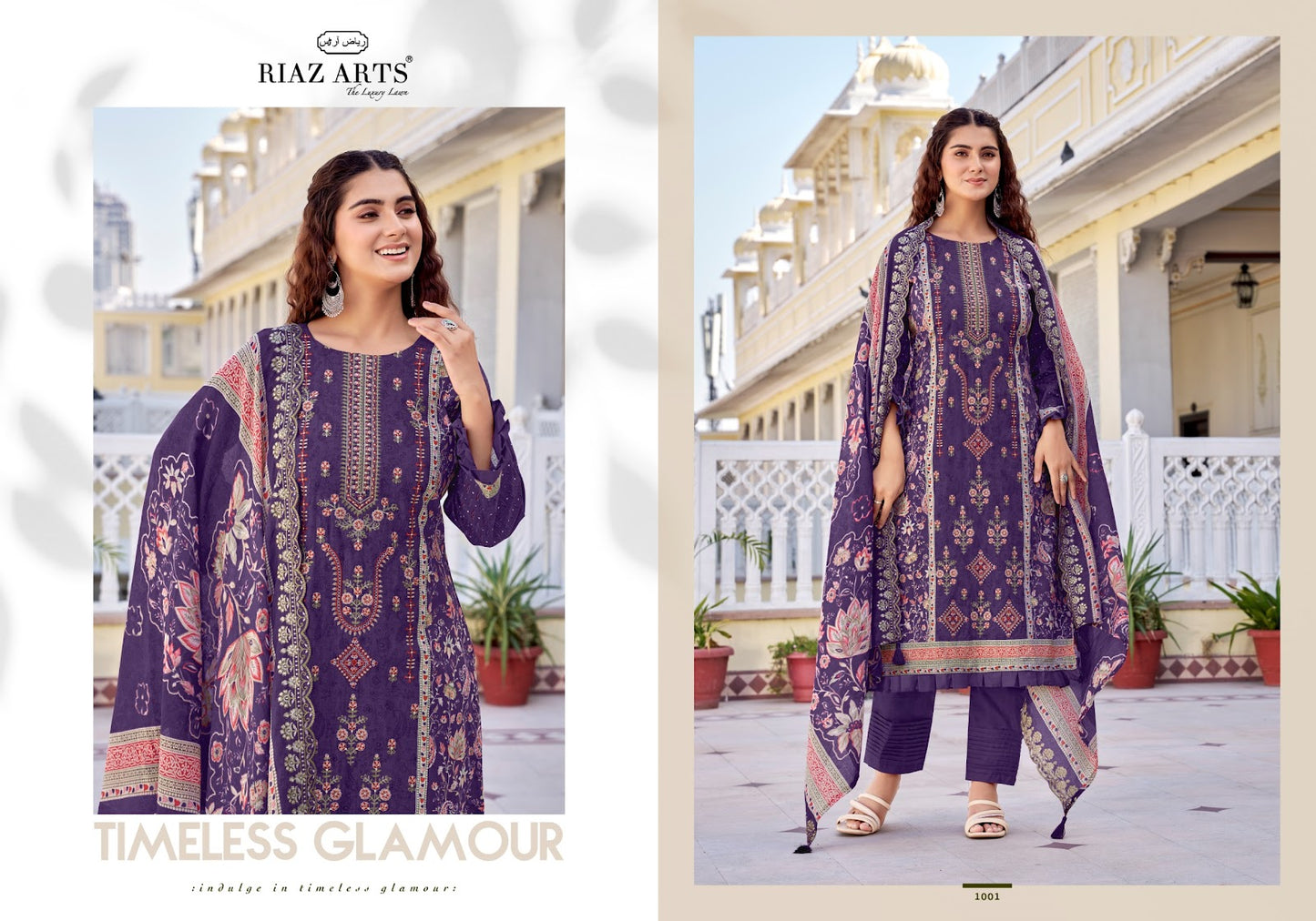 Abu Rehan Riaz Art Lawn Cotton Karachi Salwar Suits Manufacturer Gujarat