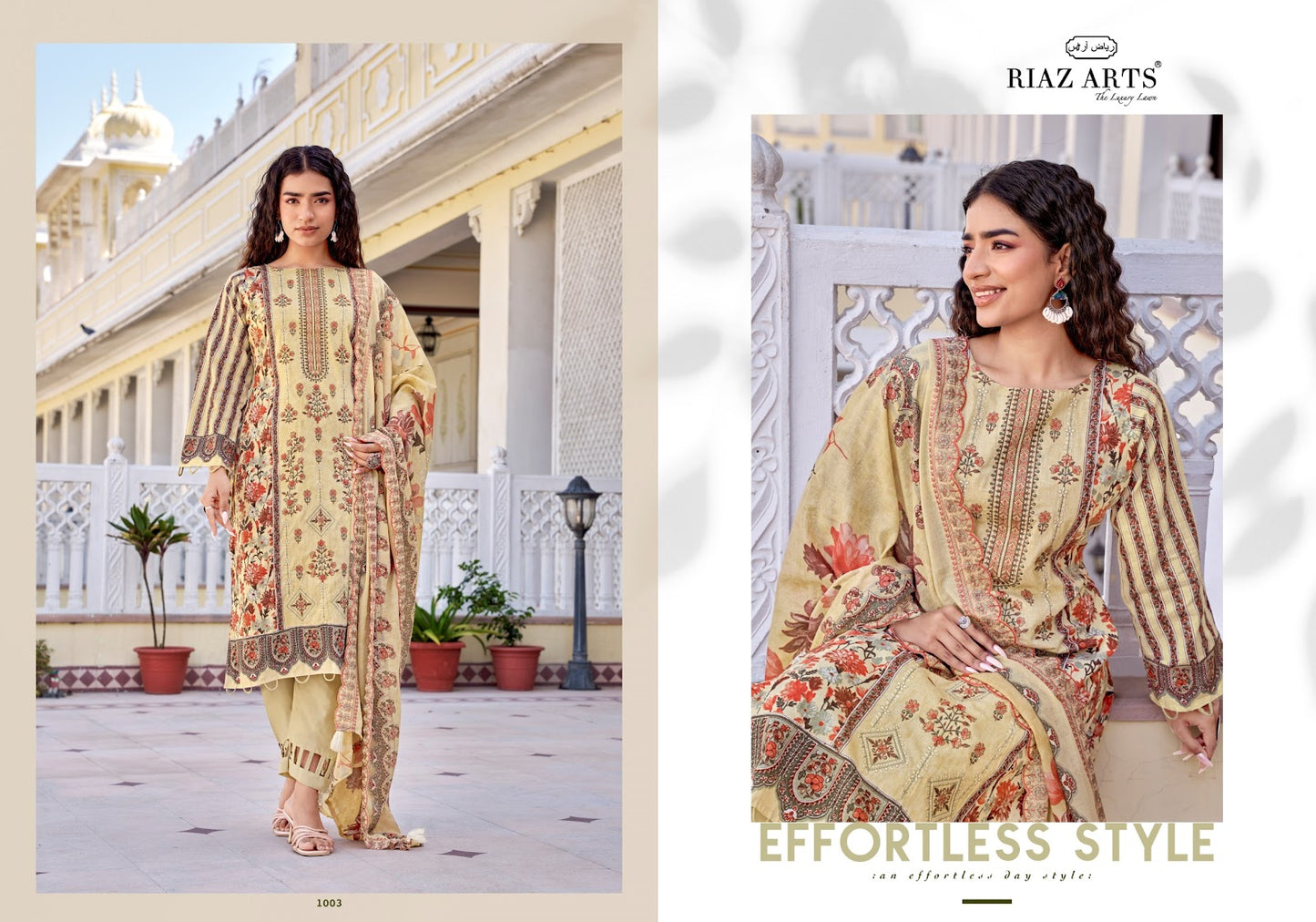 Abu Rehan Riaz Art Lawn Cotton Karachi Salwar Suits Manufacturer Gujarat