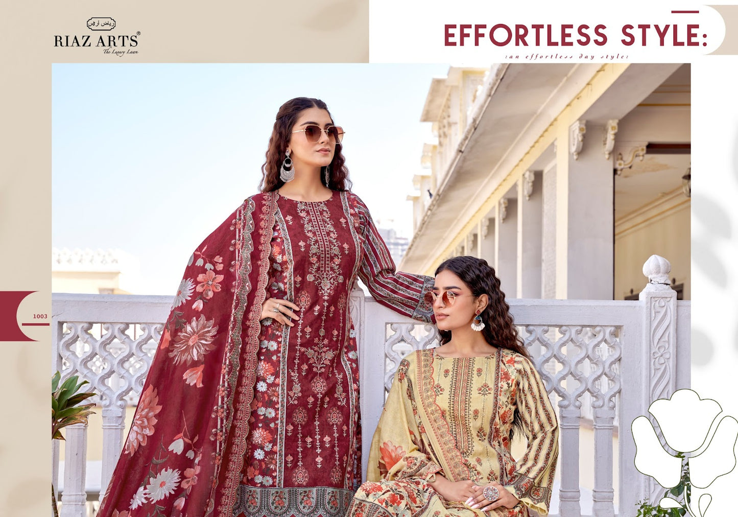 Abu Rehan Riaz Art Lawn Cotton Karachi Salwar Suits Manufacturer Gujarat