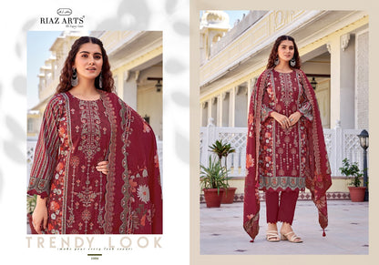 Abu Rehan Riaz Art Lawn Cotton Karachi Salwar Suits Manufacturer Gujarat