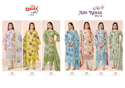 Abu Rehan Vol 15 Pakiza Prints Cotton Karachi Salwar Suits Wholesale Price