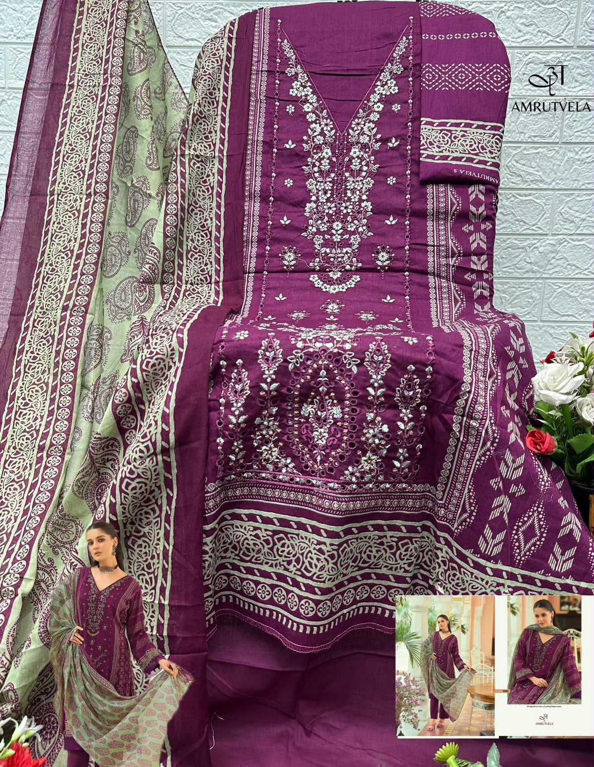 Abu Saeed Amrutvela Cotton Karachi Salwar Suits Exporter Gujarat