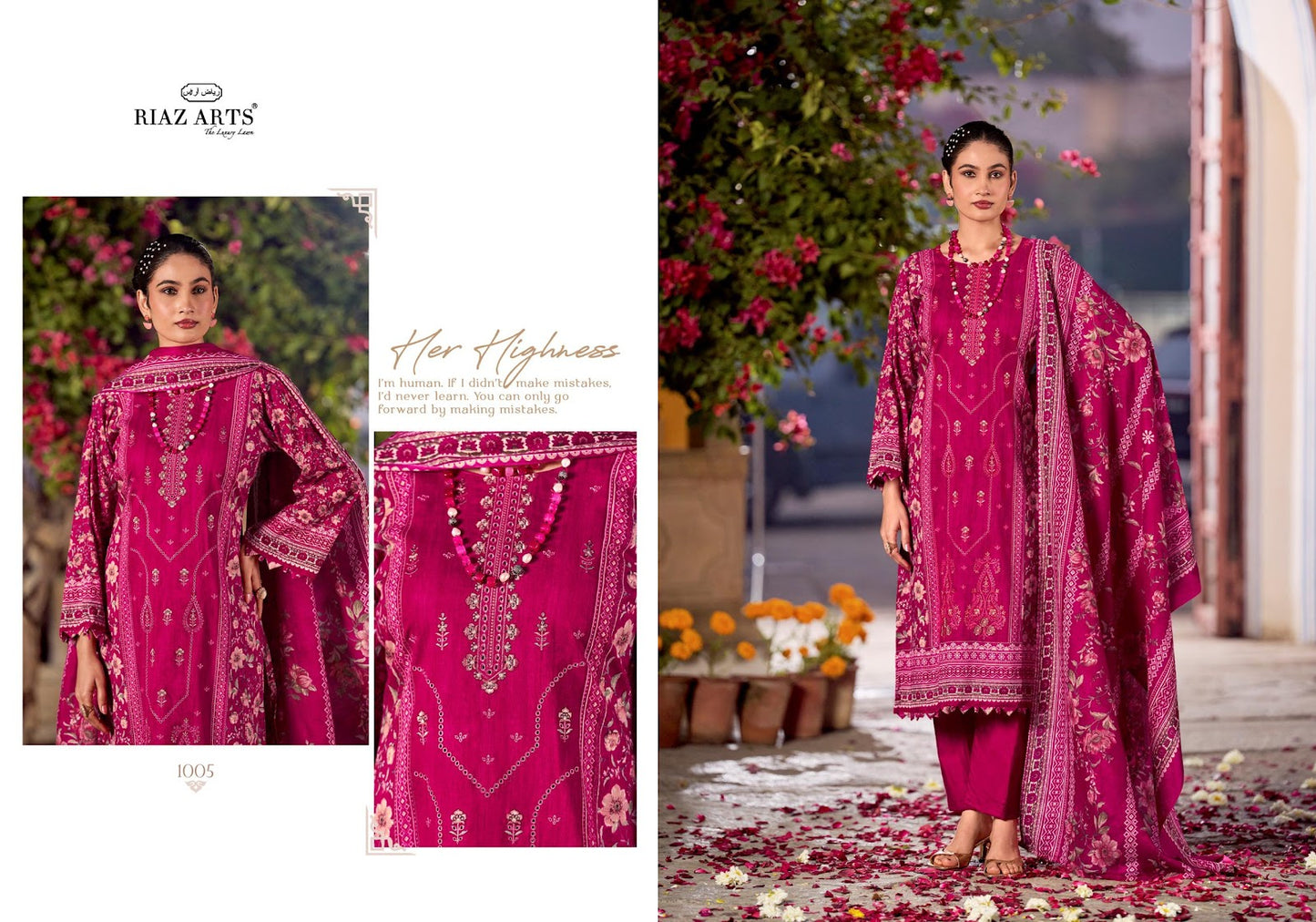 Abu Saeed Riaz Art Cotton Cambric Karachi Salwar Suits Supplier