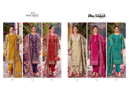 Abu Saeed Riaz Art Cotton Cambric Karachi Salwar Suits Supplier