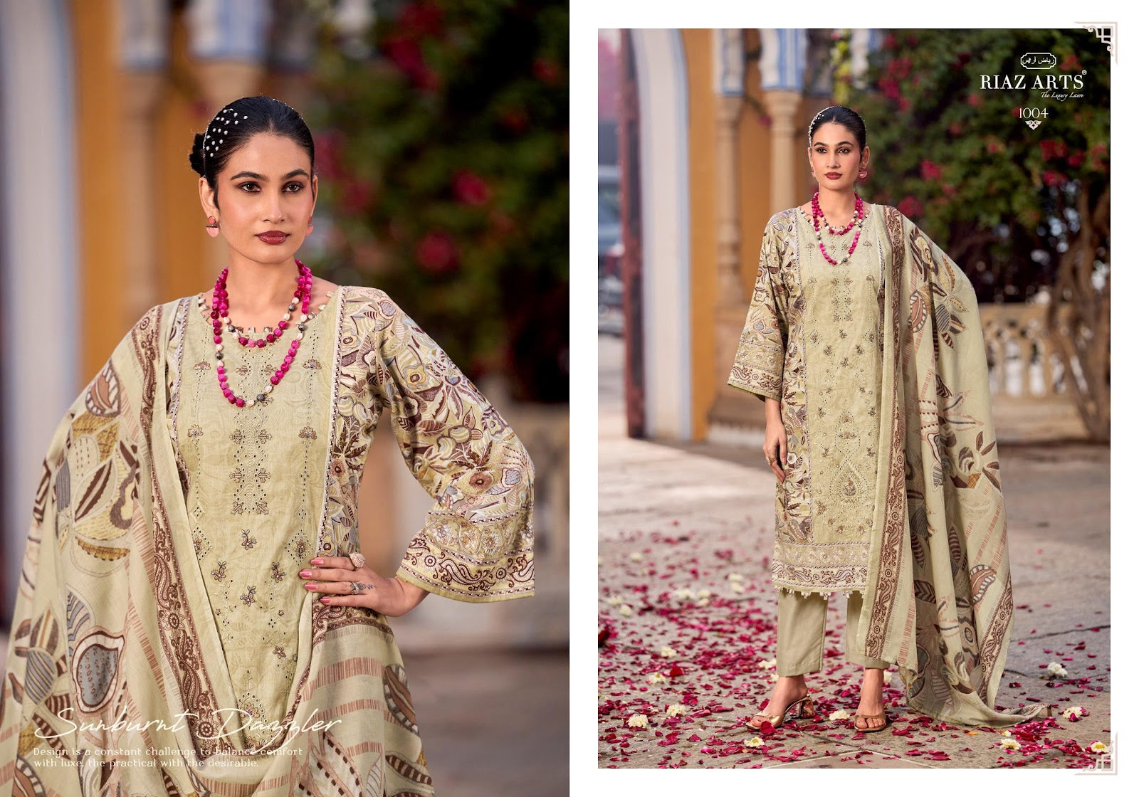 Abu Saeed Riaz Art Cotton Cambric Karachi Salwar Suits Supplier