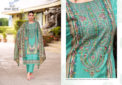 Abu Saeed Vol 2 Riaz Art Cotton Cambric Karachi Salwar Suits Supplier Ahmedabad