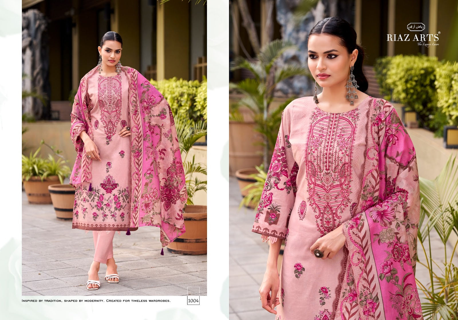 Abu Saeed Vol 2 Riaz Art Cotton Cambric Karachi Salwar Suits Supplier Ahmedabad