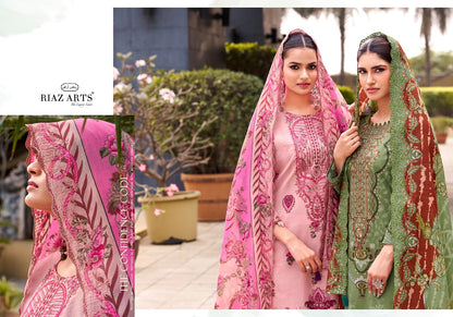 Abu Saeed Vol 2 Riaz Art Cotton Cambric Karachi Salwar Suits Supplier Ahmedabad