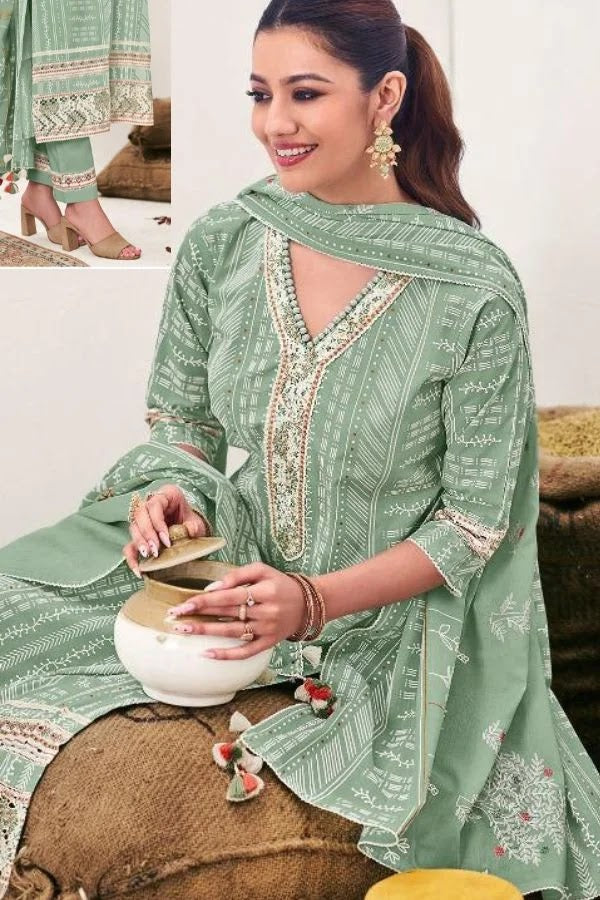 Achari Jay Vijay Pure Cotton Pant Style Suits Manufacturer