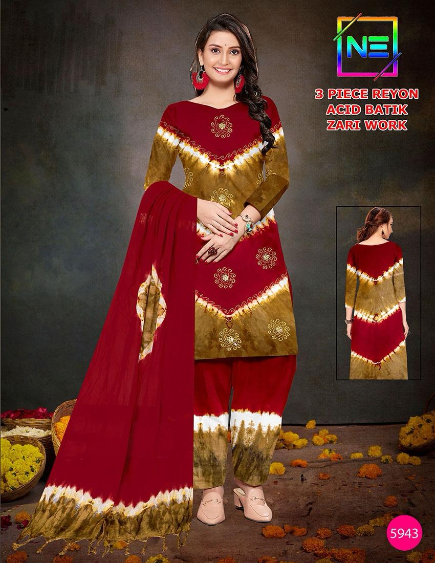 Acid Batik 0608 Ne Rayon Salwar Suits Exporter