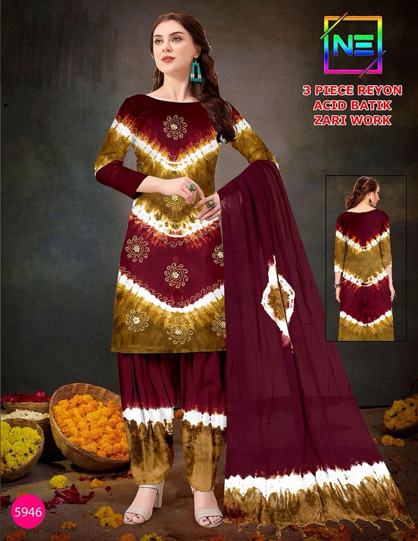 Acid Batik 0608 Ne Rayon Salwar Suits Exporter