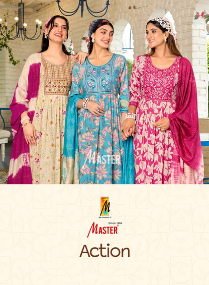Action Master Capsule Readymade Anarkali Suits Wholesaler
