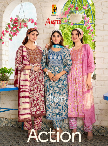 Action Master Capsule Readymade Anarkali Suits Wholesaler