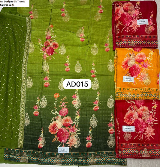 Ad Designs Gk Trendz Viscose Salwar Suits Manufacturer
