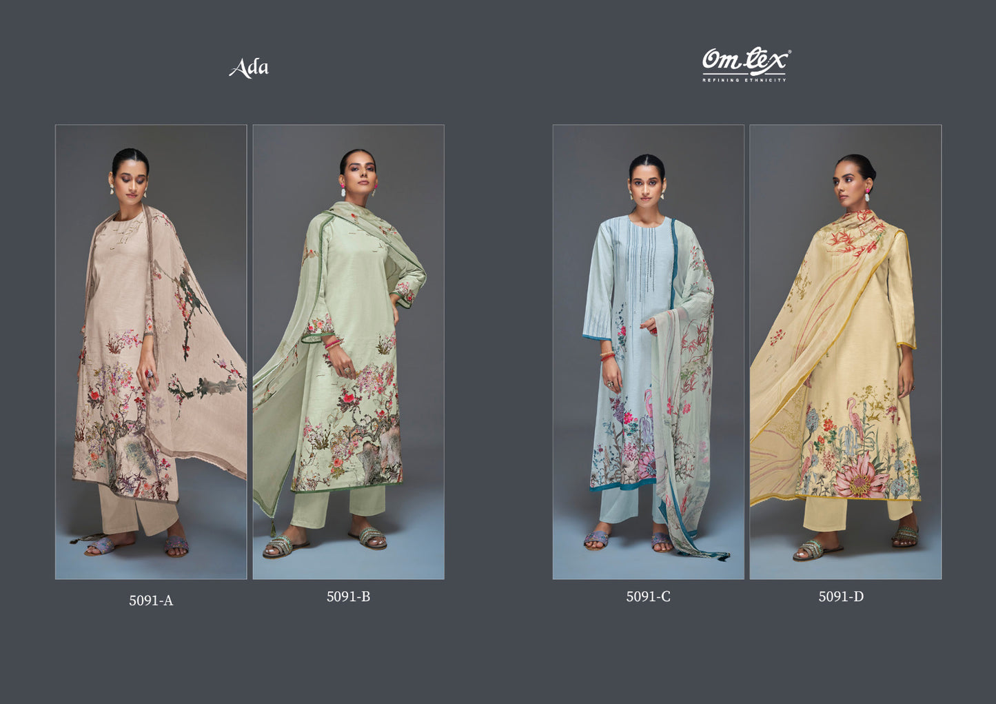 Ada Omtex Linen Cotton Pant Style Suits