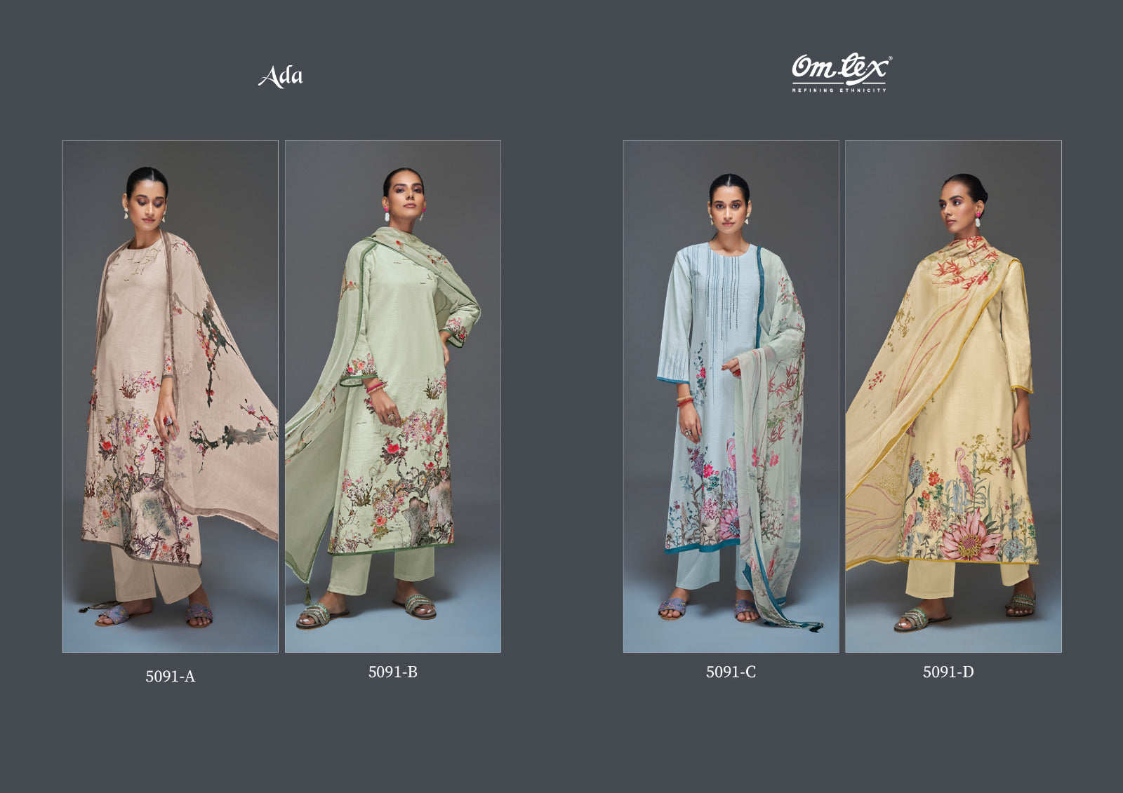 Ada Omtex Linen Cotton Pant Style Suits