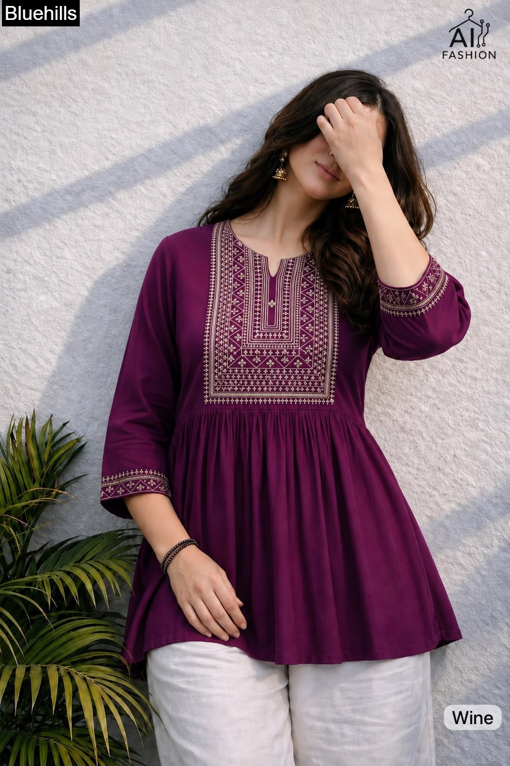 Adaa 2.0 Flair Bluehills Rayon Fancy Tops Supplier