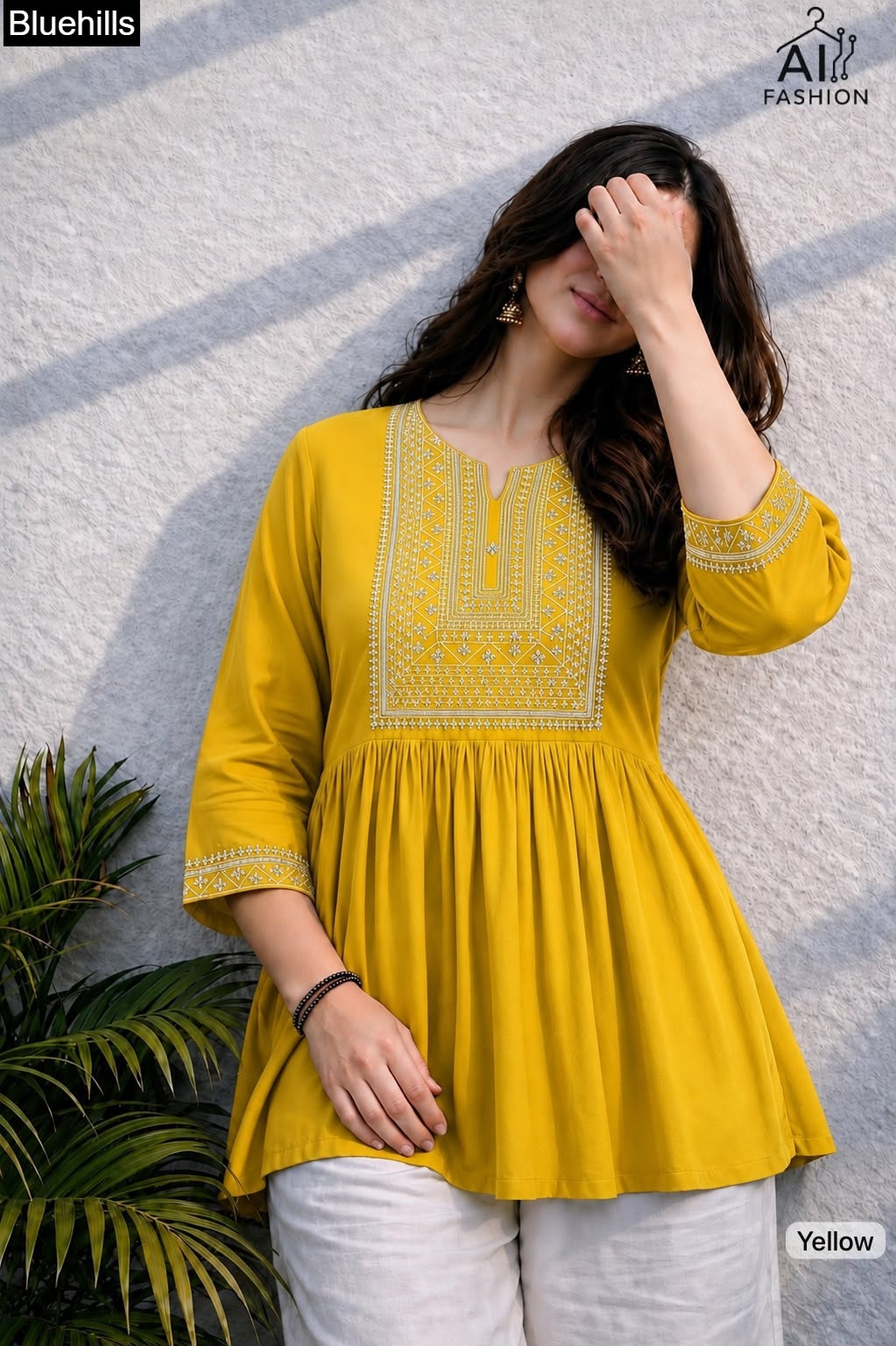 Adaa 2.0 Flair Bluehills Rayon Fancy Tops Supplier