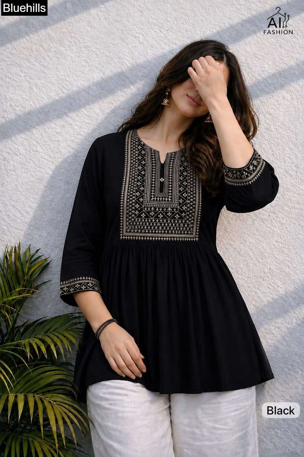 Adaa 2.0 Flair Bluehills Rayon Fancy Tops Supplier
