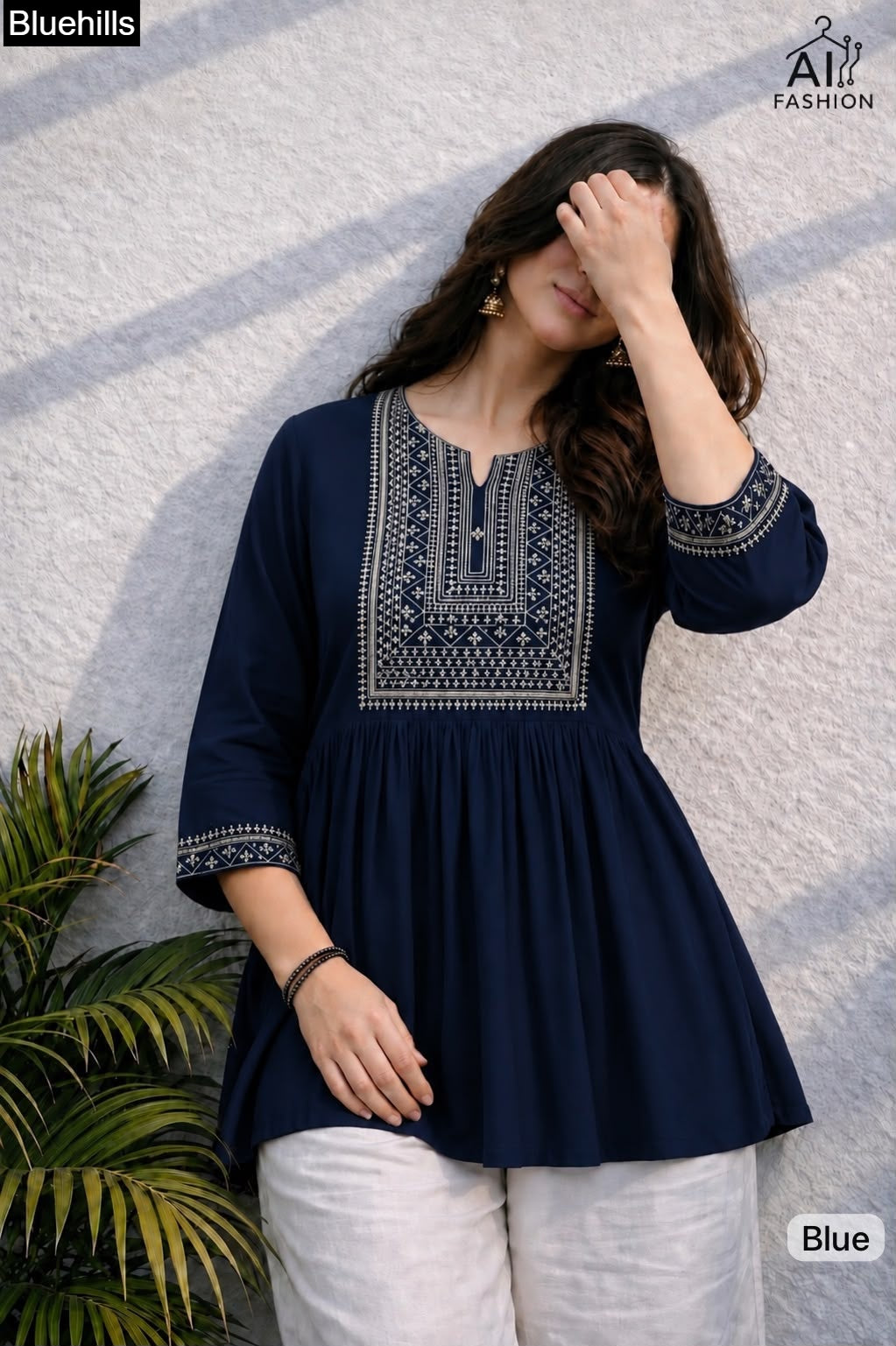 Adaa 2.0 Flair Bluehills Rayon Fancy Tops Supplier