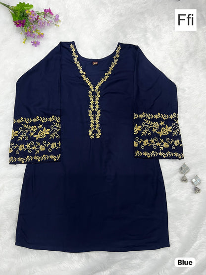 Adaa 5.0 Ffi Rayon Short Kurtis Manufacturer