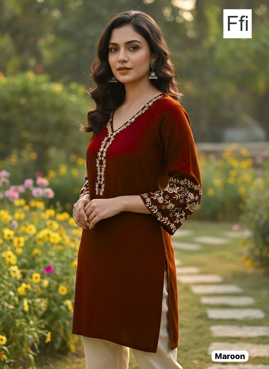 Adaa 5.0 Ffi Rayon Short Kurtis Manufacturer