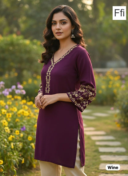 Adaa 5.0 Ffi Rayon Short Kurtis Manufacturer