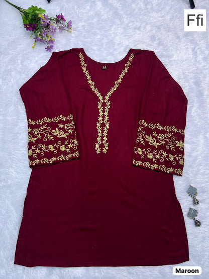Adaa 5.0 Ffi Rayon Short Kurtis Manufacturer