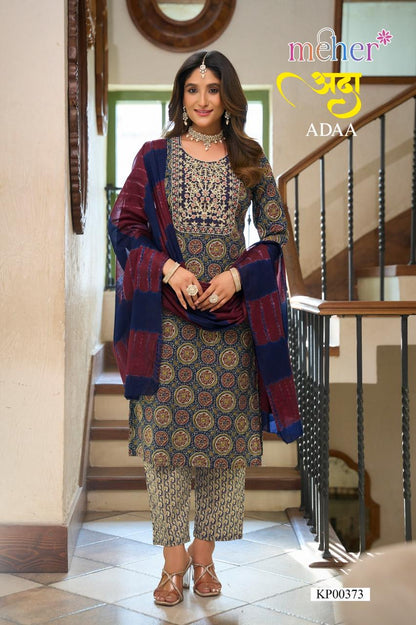 Adaa Meher Cambric Readymade Pant Style Suits Wholesale Price