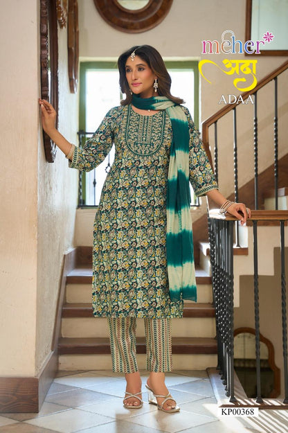 Adaa Meher Cambric Readymade Pant Style Suits Wholesale Price