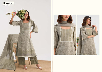 Adaa Ramtex Cotton Pant Style Suits Exporter