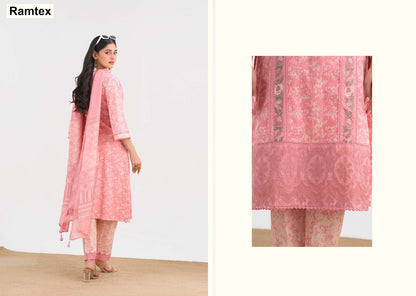Adaa Ramtex Cotton Pant Style Suits Exporter