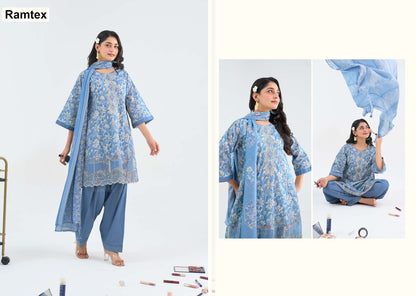 Adaa Ramtex Cotton Pant Style Suits Exporter