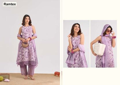 Adaa Ramtex Cotton Pant Style Suits Exporter