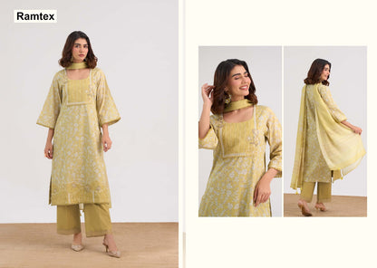 Adaa Ramtex Cotton Pant Style Suits Exporter