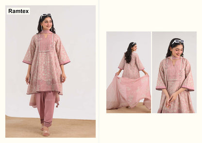 Adaa Ramtex Cotton Pant Style Suits Exporter
