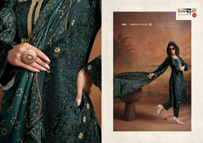 Adaa Rangati Prints Plush Velvet Suits Exporter India