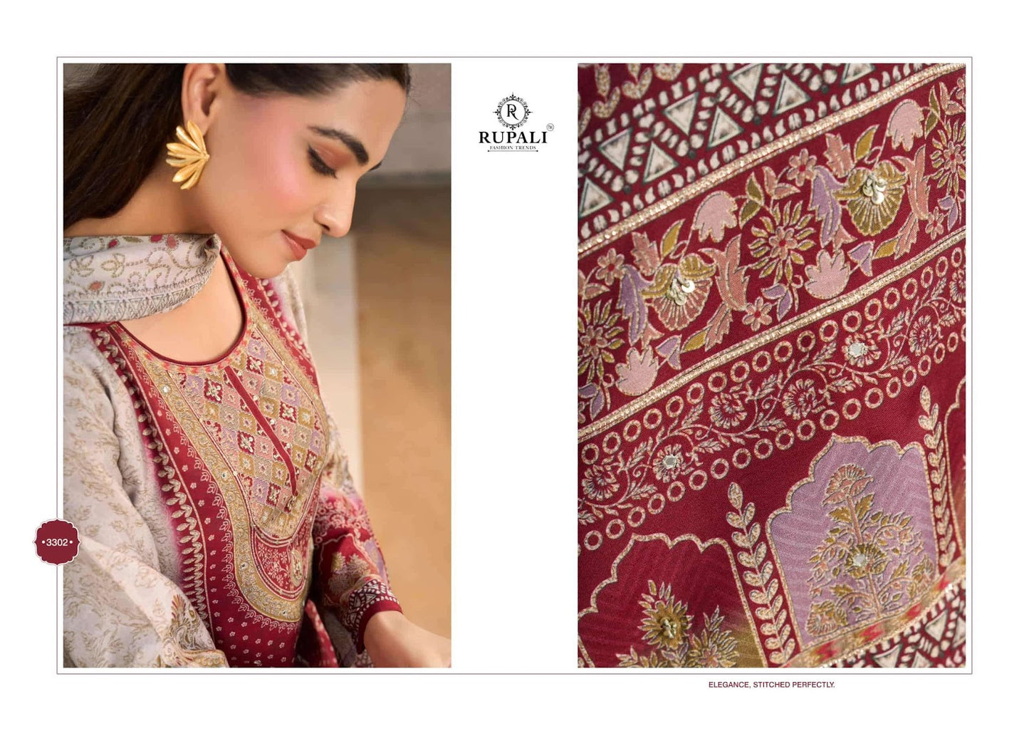 Adaa Rupali Muslin Pant Style Suits Supplier India